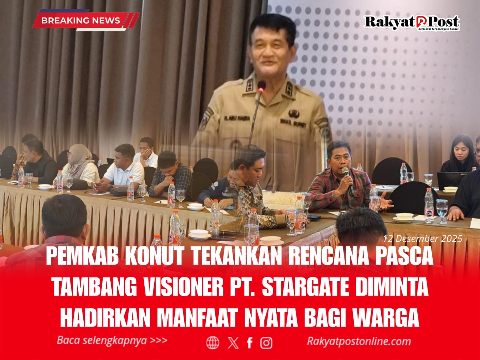 Pemkab Konut Tekankan Rencana Pascatambang Visioner, PT Stargate Diminta Hadirkan Manfaat Nyata bagi Warga