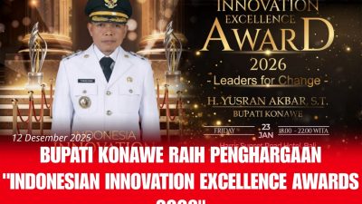 Bupati Konawe Raih Penghargaan “Indonesian Innovation Excellence Awards 2026”