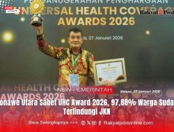 Konawe Utara Sabet UHC Award 2026, 97,88% Warga Sudah Terlindungi JKN