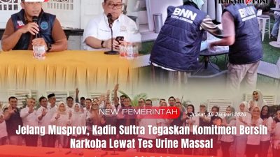 Jelang Musprov, Kadin Sultra Tegaskan Komitmen Bersih Narkoba Lewat Tes Urine Massal