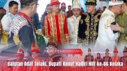 Balutan Adat Tolaki, Bupati Konut Hadiri HUT ke-66 Kolaka