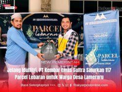 Jelang Idulfitri, PT Kembar Emas Sultra Salurkan 117 Parcel Lebaran untuk Warga Desa Lameruru