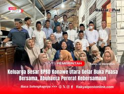 Keluarga Besar BPBD Konawe Utara Gelar Buka Puasa Bersama, Abuhaera Pererat Kebersamaan