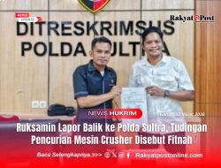 Ruksamin Lapor Balik ke Polda Sultra, Tudingan Pencurian Mesin Crusher Disebut Fitnah
