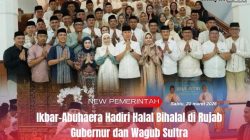 Ikbar-Abuhaera Hadiri Halal Bihalal di Rujab Gubernur dan Wagub Sultra