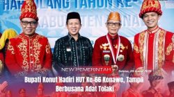 Bupati Konut Hadiri HUT ke-66 Konawe, Tampil Berbusana Adat Tolaki