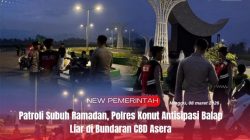 Patroli Subuh Ramadan, Polres Konut Antisipasi Balap Liar di Bundaran CBD Asera