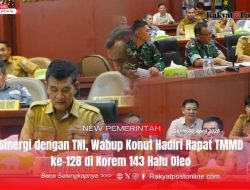 Sinergi dengan TNI, Wabup Konut Hadiri Rapat TMMD ke-128 di Korem 143 Halu Oleo