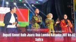 Bupati Konut Raih Juara Dua Lomba Karaoke HUT ke-62 Sultra