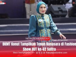 BKMT Konut Tampilkan Tenun Konasara di Fashion Show HUT ke-62 Sultra
