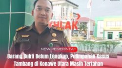 Barang Bukti Belum Lengkap, Pelimpahan Kasus Tambang di Konawe Utara Masih Tertahan