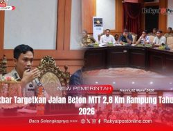 Ikbar Targetkan Jalan Beton MTT 2,8 Km Rampung Tahun 2026