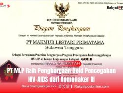 PT MLP Raih Penghargaan Gold Pencegahan HIV-AIDS dari Kemenaker RI