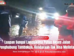 Luapan Sungai Langgikima Putus Akses Jalan Penghubung Tambakua, Kendaraan Tak Bisa Melintas