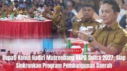 Bupati Konut Hadiri Musrenbang RKPD Sultra 2027, Siap Sinkronkan Program Pembangunan Daerah