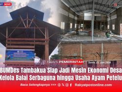 BUMDes Tambakua Siap Jadi Mesin Ekonomi Desa, Kelola Balai Serbaguna hingga Usaha Ayam Petelur