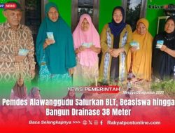 Pemdes Alawanggudu Salurkan BLT, Beasiswa hingga Bangun Drainase 38 Meter