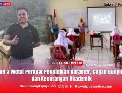 SDN 3 Motui Perkuat Pendidikan Karakter, Cegah Bullying dan Kecurangan Akademik