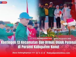 Kontingen 13 Kecamatan dan Ormas Unjuk Potensi di Porseni Kabupaten Konut