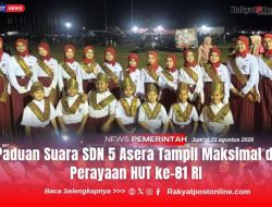 Paduan Suara SDN 5 Asera Tampil Maksimal di Perayaan HUT Ke-81 RI