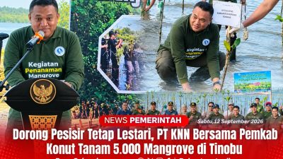 ‎Dorong Pesisir Tetap Lestari, PT KNN Bersama Pemkab Konut Tanam 5.000 Mangrove di Tinobu
