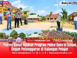 Polres Konut Adakan Program Police Goes to School, Cegah Pelanggaran di Kalangan Pelajar